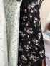 Floral Slit Skirt With Button